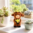 thumbnail image 4 of Resin Statues,Cute Highland Cow Figurine with Yellow Floral Decoration for Kitchen Livingroom Countertop Fall Decor, 4 of 7