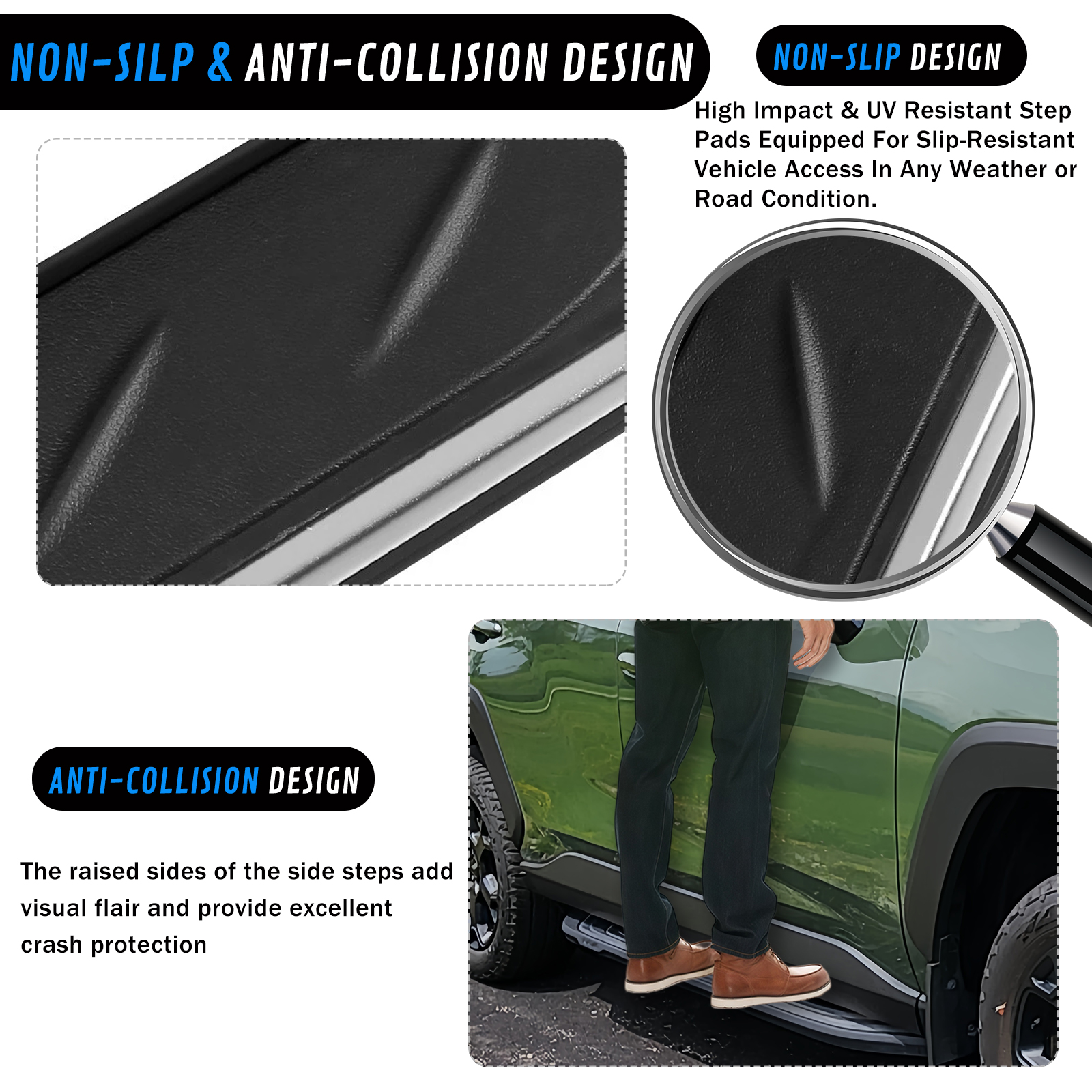 Foot Steps for Toyota RAV4 2019-2022 2023 2024 Running Boards Side Step nerf Bars Pedal Protector Accessories