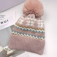 thumbnail image 2 of Winter Knit Beanie Hat for Women Warm Lined Knit Pom-Pom Stocking Cap, 2 of 3