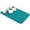 ColorEDA1076, variant on Teal Dish Drying Mat for Kitchen Counter, Super Absorbent Quick Dry Coffee Bar Mat Pad Thin Diatomaceous Sink Mat Non Slip Dish Drainer Mat 12''x16'' Turquoise Pure Teal