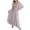 Light Pink, variant on Floral Print Womens Dress Long Puff Sleeve Square Neck Ruffle Hem Casual Swing Dresses (Red, M)