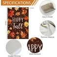 thumbnail image 4 of diyeu Happy Fall Garden Flag 12x18 Double Sided Burlap, Autumn Retro Maple Leaves Yard Flags for Thanksgiving Rustic Seasonal Outside Outdoor Decoration (ONLY FLAG), 4 of 6