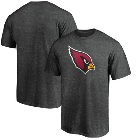 Men s Fanatics Heather Charcoal Arizona Cardinals Primary Logo T-Shirt
