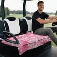 thumbnail image 5 of XYZCANDO Pink Cherry Blossom Golf Cart Seat Cover | 4 Pockets Non-Slip Washable Seat Protector For 2 Passenger Golf Carts, 5 of 9