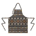 thumbnail image 2 of Boho Brown and Beige Ethnic Pattern Apron-Garden Aprons for Women with Pockets-Cotton Linen Waterproof Kitchen Cooking Gardening Aprons Adjustable for Kitchen,Cooking,BBQ and Salon 33x27 Inch, 2 of 7