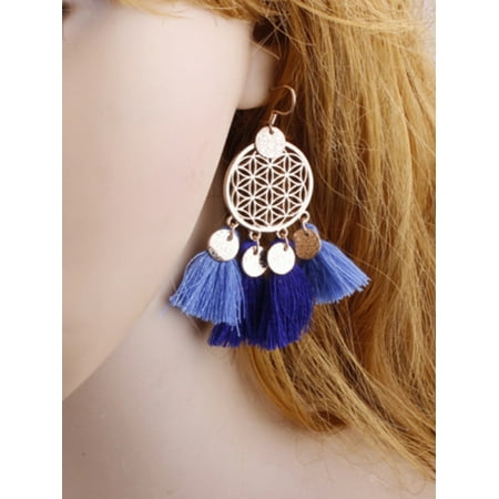 - EFINNY Fashion Women Girls Leaf Tassel Earrings