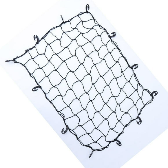 WESIEVYA 1Pack Cargo Net for Cars Black Latex Cord Storage for Drivers