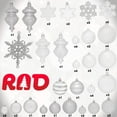 thumbnail image 2 of RN'D Christmas Snowflake Ball Ornaments - Christmas Hanging Snowflake and Ball Ornament Assortment Set with Hooks (White & Silver), 2 of 5