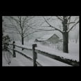 thumbnail image 5 of Northlight Large Fiber Optic Lighted Snowy Winter Cabin Canvas Wall Art 23.5" x 15.5", 5 of 5