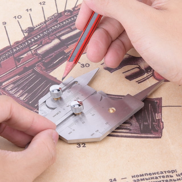 Domqga Stainless Steel Fillet Welding Inspection Gauge Set, Welding Gauge, Welder For Solderer