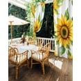 thumbnail image 5 of nqOlkjepod Outdoor Curtains for Patio Waterproof, Sunflower Outdoor Privacy Panels Grommet, Yellow Summer Botanical Pastoral Blackout Outside Curtains for Porch/Cabana/Pergola 54"x108", 1 Panel, 5 of 8
