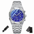 thumbnail image 1 of Men's Gold Quartz Chronograph Watch Stainless Steel Water Resistant CX0728RN, 1 of 9