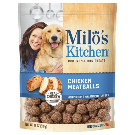 Milo's Kitchen Chicken Meatballs Dog Treats, 18-Ounce