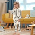 thumbnail image 4 of FORMRS Long Sleeve Top and Pants Pajama Set for Niños 2-Piece Sleepwear, Sizes 18M-8Y, Black Deer, 4 of 6