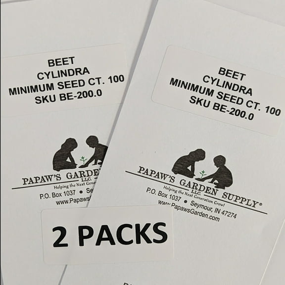 PAPAW'S GARDEN SUPPLY LLC. HELPING THE NEXT GENERATION GROW! Cylindra Beet Root 2 Packs 100 Seed CT Each