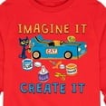 thumbnail image 3 of Pete The Cat - Imagine It Create It Race Car - Toddler And Youth Long Sleeve Graphic T-Shirt, 3 of 6