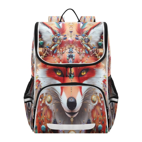 YAZAOO School Backpack Travel Bag Bookbags Bookbags Glamorous Fox Pattern