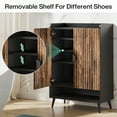 thumbnail image 3 of Tribesigns Shoe Cabinet with Doors, 7-Tier Shoe Storage Cabinet with Adjustable Shelves, Wood Grain Shoes Rack Shoe Organizer, 3 of 9