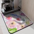 thumbnail image 2 of Absorbent Dish Drying Mat with Watercolor Floral Design - Ideal for Large Kitchen Counters, 2 of 7