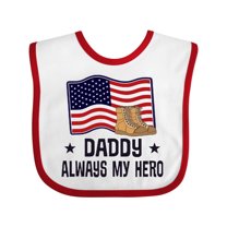 Inktastic Military Daddy Always my Hero Boys or Girls Baby Bib