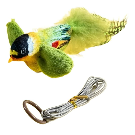 BESTSKY Flapping Bird Cat Toy,Realistic Bird Sound Cat Bird Toy Flapping,Engage Cat'S Hunting Instinct Bird Cat Toy,Red