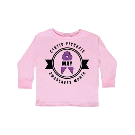 

Inktastic Cystic Fibrosis Awareness Month May Badge Gift Toddler Boy or Toddler Girl Long Sleeve T-Shirt
