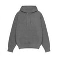 thumbnail image 3 of Zimjoy Men's Fleece Hoodie Casual Loose Solid Color Hooded Fleece Sweatshirt Long Sleeve Drawstring Baggy Pullover Hoodies with Pocket, Dark Gray 3XL, 3 of 5