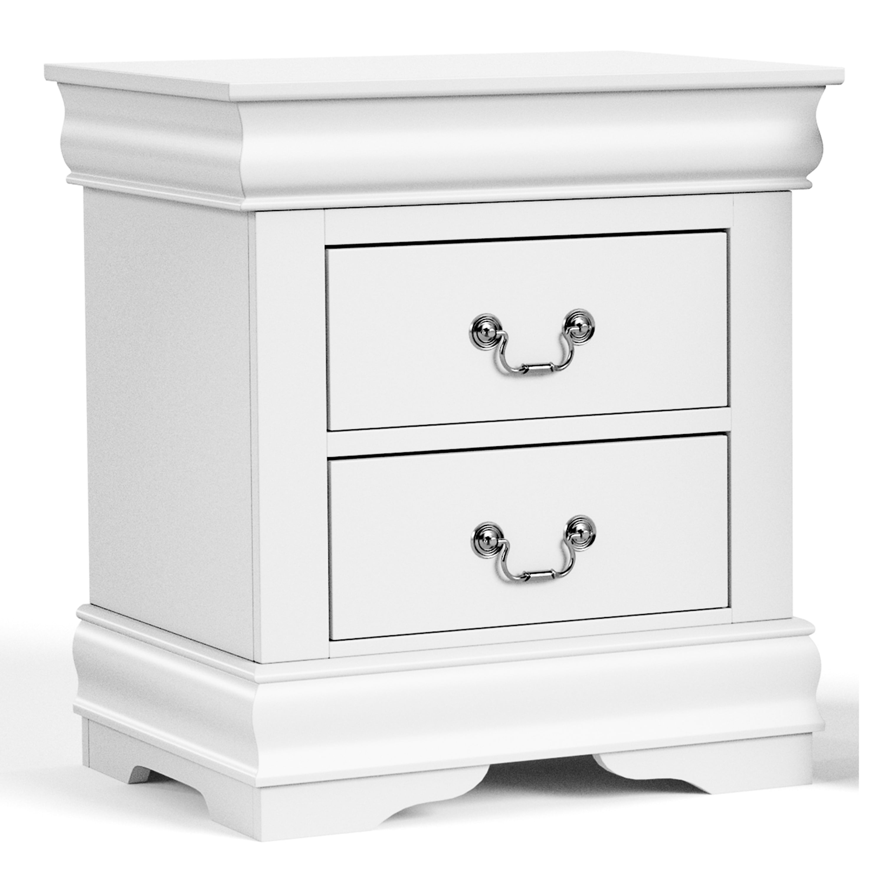 Furniture of America Vrai Transitional 2-Drawer Adult Nightstand, White
