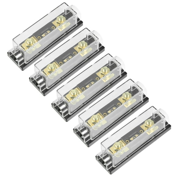 5pcs 60 Amp Fuse 0 4 8 10 Gauge Inline ANL Fuse Holders Clear Black Fuse Block for Car Audio Video Stereo