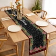 thumbnail image 3 of Red Plaid Christmas Table Runner 70 Inches Long Farmhouse Dress Scarves, Xmas Snowflake Botanical Poinsettia Dining Tablerunner for Coffee Table/Kitchen Island/Party Décor, 13" x 70", 3 of 8
