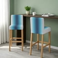 thumbnail image 2 of Dark Blue Grey Ombre Bar Stool Cover Set of 6, Modern Abstract Art Gradient Stretch Bar Chair Cover, Removable Washable Pub Counter Stool Chair Slipcover for Kitchen Dining Room Pub Cafe, 2 of 9