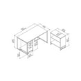 thumbnail image 5 of Office by kathy ireland Method 60W Table Desk with Bookcase and Mobile File Cabinet White MTH008WHSU, 5 of 8