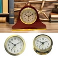 thumbnail image 2 of Snooze Alarm Clock Mechanism Insert 3Inch Diameter Gold Trim Arabic Numberals Round Watch Insert for Clock Enthusiasts, 2 of 9