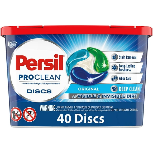 Persil 2400772 Persil ProClean Détergent à Lessive à 4 Disques, Original, 40 Chiffres, Bleu