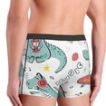 thumbnail image 4 of Kdxio Men's Boxer Briefs with Music Lover Dinosaur Print - Comfortable and Breathable Underwear for Everyday Wear, 4 of 7