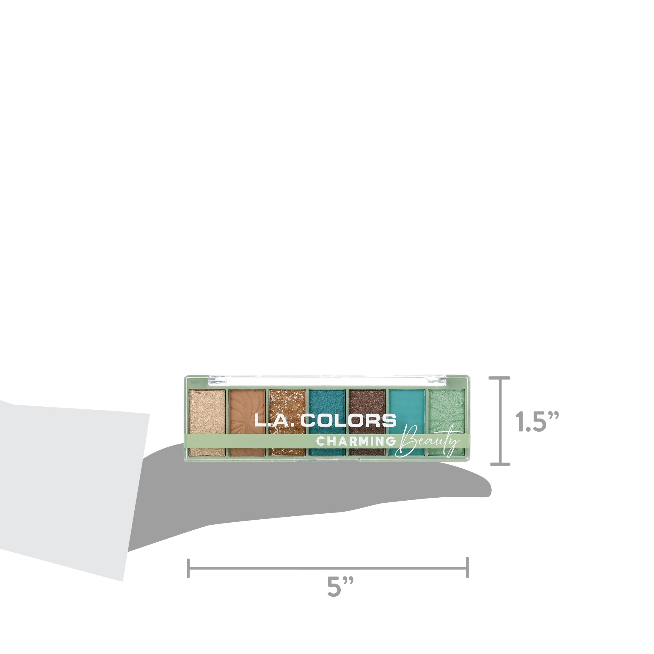 L.A. Colors All-In-One Compact, Buttery 7 Color Eyeshadow Palette, Charming