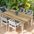 thumbnail image 2 of Light Brown Wood Grain Table Cloths for 4 Foot Rectangle Tables, Western Farmhouse Barn Door Patio Waterproof Elastic Fitted Tablecloths, Washable Rectangular Table Cover for Camping, 2 of 8