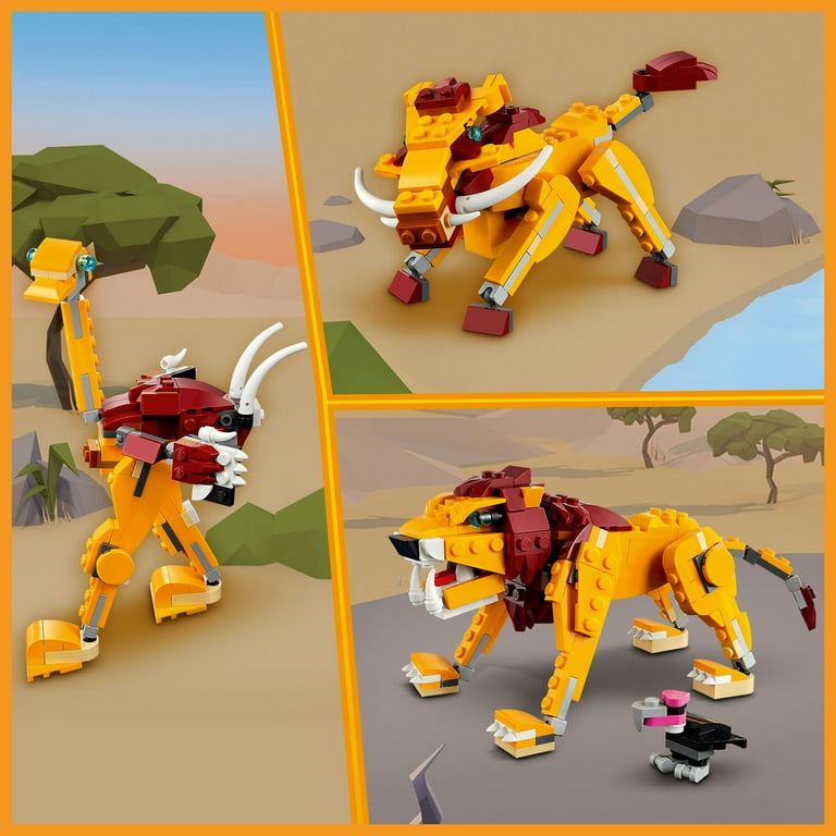 LEGO Creator Safari Zoo Wild Lion 31112 3in1 Building Set 224 Pieces Walmart
