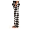 thumbnail image 2 of #followme Ultra Soft Fleece Men's Plaid Pajama Pants with Pockets (Black & White Buffalo Plaid, Medium), 2 of 3
