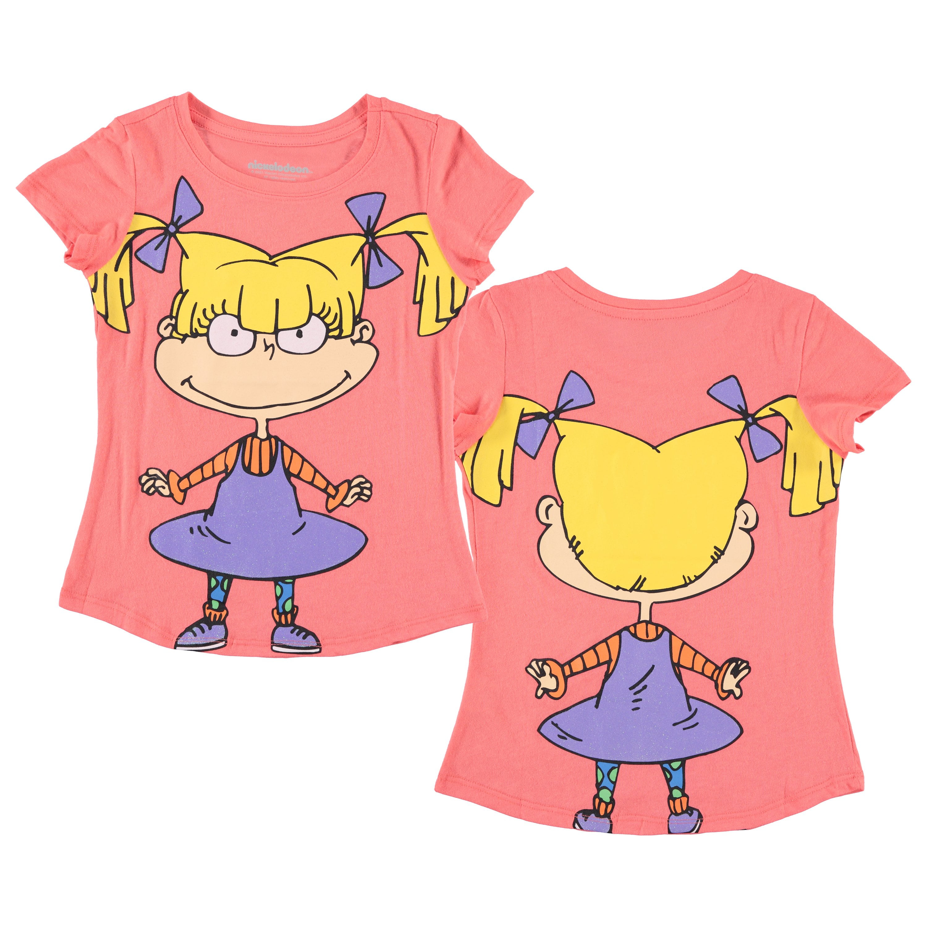 Rugrats Angelica Pickles Girls Short Sleeve T-Shirt- Front and Back ...