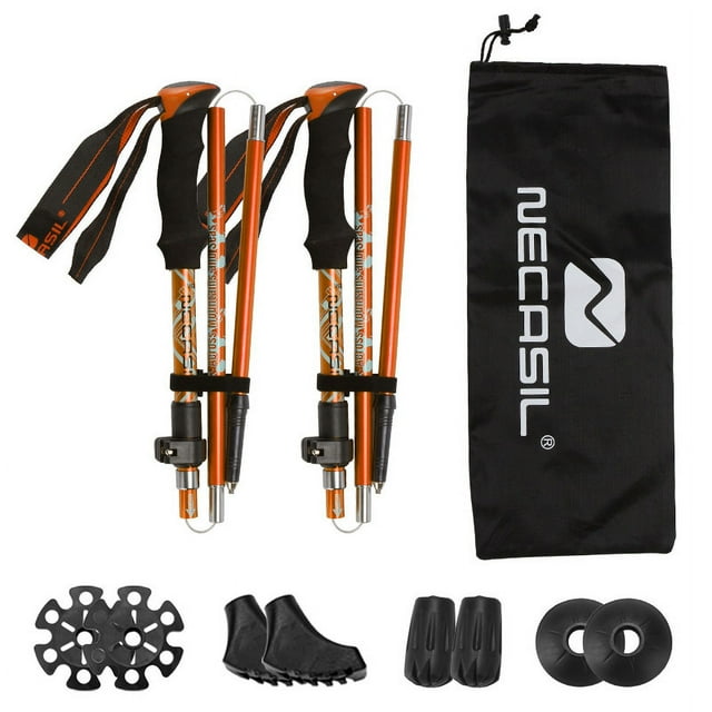 N82 Ensemble d'Équipement d'Aventure en Plein Air : Mâtx de Randonnée Légers en Alliage d'Aluminium avec Conception Extensible et Pliable pour la Randonnée, le Camping, le Vélo – Bâtons de Marche Faciles à Utiliser et Durables pour Tous les Niveaux