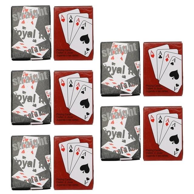 CIMAXIC Poker Cards 10 Box Mini Playing Natural Playing Premium Funny Playing,2.17"X1.57"X0.67"