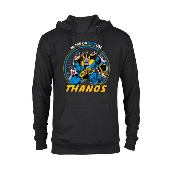 Marvel Father's Day My Dad is a Titan Like Thanos - Pullover Hoodie for Adults - Customized-Black