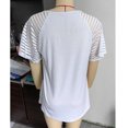 thumbnail image 2 of Blusa de Cuello redondo Nikou manga corta a rayas, 2 of 3