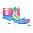 Zimtown Safe Inflatable Bounce House Castle Kids Water Spray Slide