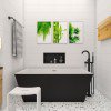 thumbnail image 4 of ALFI brand AB8834 59 inch Black & White Rectangular Acrylic Free Standing Soaking Bathtub, 4 of 10