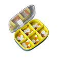 thumbnail image 1 of Cateissary Caja de pastillas Contenedores de viaje portátiles Dispensador de almacenamiento de tabletas Diseño de compartimento Sello Ranura en forma de U Type3 NO3 Cateissary HA028202-06, 1 of 6