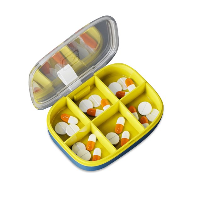 Inteprter Caja de pastillas Contenedores de viaje portátiles Mini porta medicinas Diseño de compartimiento Ranura en forma de U sanitaria a prueba de Type7 NO7 Inteprter HA028202-06