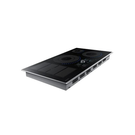 Samsung - 36" Induction Cooktop with WiFi and Virtual Flame - Stainless Steel