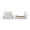 thumbnail image 4 of Jennifer Taylor Home Brooklyn Tufted Shelter Wingback Panel Bed Antique White Polyester King Polyester Blend, 4 of 5